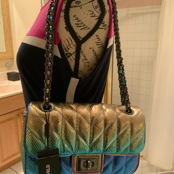 Karl Lagerfeld Paris Agyness (Mermaid Purse) Brand NEW must see gorgeous - Picture 7 of 14